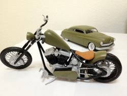 kman105:  Revell models. 49 Mercury and chopper.