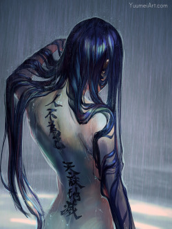 yuumei-art:    I had a sudden urge to paint iridescent colored