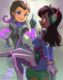 D.Va and Sombra1Winning  suggestion of the free art community