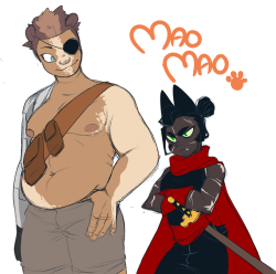 mitarashiarts:I made human versions of Mao Mao, Badgerclops and