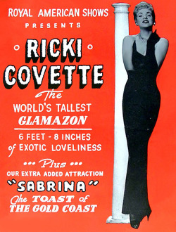   Ricki Covette (aka. Irene Jewell) appears on the cover of a
