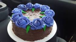 swankydesserts:Chocolate cake for my sister’s birthday