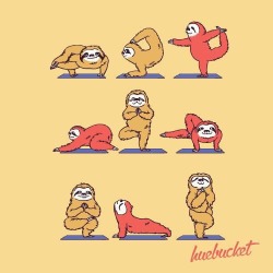 huebucket:  Sloth Yoga by @huebucket