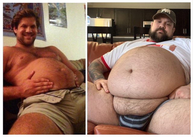 hunky-to-chunky:  thatonebigchub:  From skinny boy to FAT MAN!