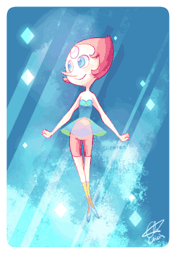 chicinlicin:  made a little Pearl to go with Garnet~ thought