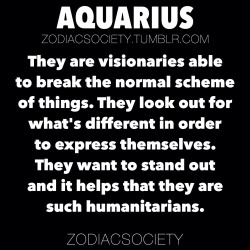 zodiacsociety:  Aquarius Zodiac Facts: They are visionaries able