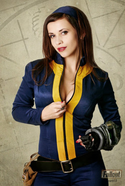 fucking-sexy-cosplay:  Maybe a little tame for our sub but here is a Fallout Cosplay (Xposted /r/Fallout4wasteland) 