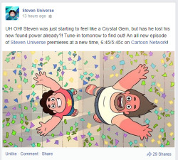 Judging by this Facebook promo, it seems like Steven does try