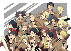 hanji-draws:  lance—corporal—levi:  reiner—braun:  FALL