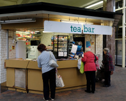 scavengedluxury:  Bus station tea bar. Peterborough, May 2015.