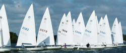 MC Scow sailing…Â  Single handed racing in a strong