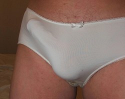 wonkywilly:  bulging in high cut panties.. 