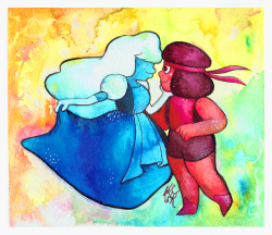 st0rmkeeper:  I finally made Ruby/Sapphire fanart that’s not