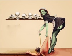 sexy pinups, dark art, Halloween