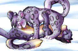  Snow leopards - 69 pee drinking / Kalida by kinky-romance She