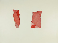 mattniebuhrdrawings:untitled #6 (two forms in red)2014_12_23ink