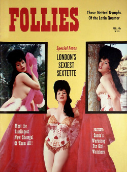 Natasa is featured on the cover of a 60′s-era issue of ‘FOLLIES’; a popular Men’s magazine..