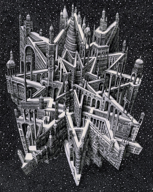 itscolossal: Impossible Cityscapes by Benjamin Sack Draw Inspiration