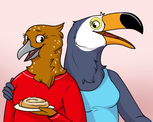 birdghost:  a quick Tuca & Bertie in my style!   