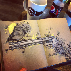 artmaniacsblog:    The bird & the gun by  ilias patlis