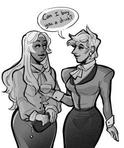 catprinx: I was drawing this 80s business woman AU and my friend