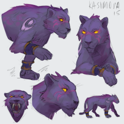 kasimova-daria:  Aovin’s druid forms: panther, barn owl, roe