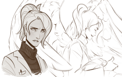 romans-art:some sketches of Actual Angel Mercy from my fic “and