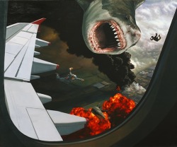 asylum-art:  Caleb Brown Caleb Brown paints real things — sharks,