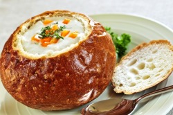food-porn-diary:  Soup in bread bowl [1400x930]