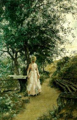 by-the-brush:  Lady in the GardenJohan Krouthén - circa 1890