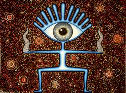 djzentao:  “ Vision ” Modern aboriginal art by Cora-