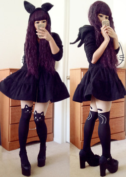 dolldelight:  Blackberry!~ ^w^ Bunny Hoodie Dress 35$, Kitty