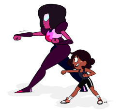 doodles4days:  Anon request for connie and garnet boxing. sorry