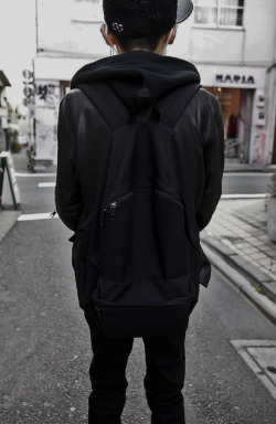 kuroikami:  Backpack / black Comme des GarconsJacket / Martin