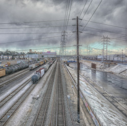 east-of-west-la: Rain Clouds And The L.A. River