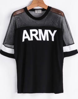 classy-lovely:  ARMY Print T-Shirt»  