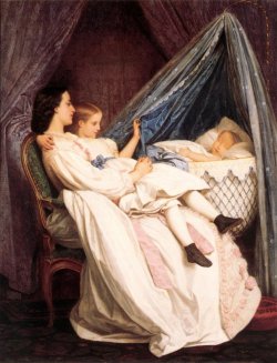 ladylabsinthe:    “The New Arrival” (1861) by Auguste Toulmouche