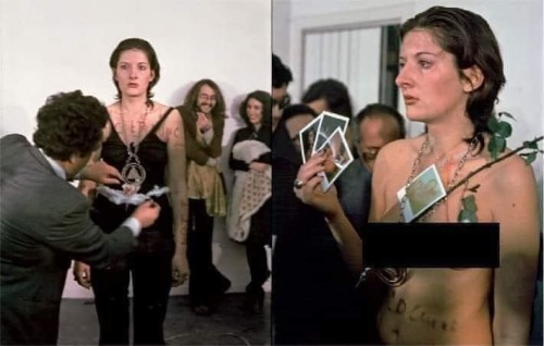 archeiias:  In 1974 Serbian-born performance artist Marina Abramovic