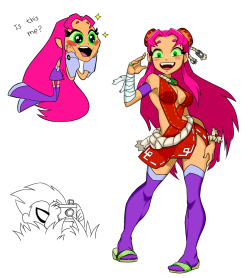 grimphantom2:  ninsegado91:  Wow sexy Starfire  Loving that outfit!