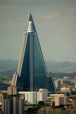 abandonedography:  Ryugyong Hotel is 105-story pyramid-shaped