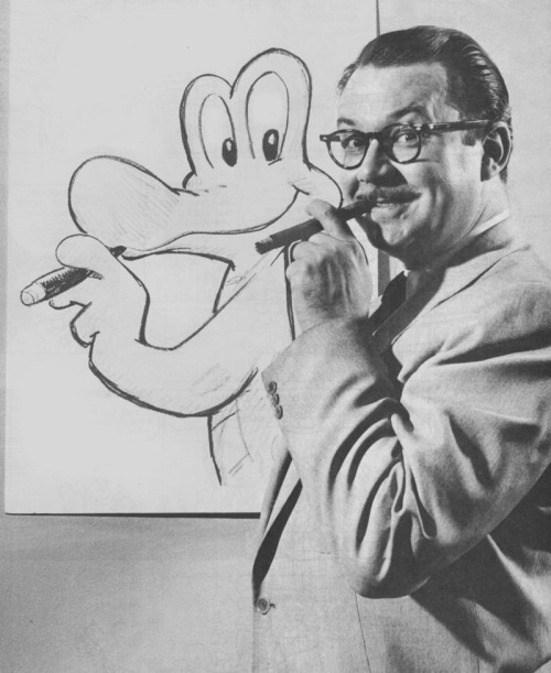 iloveillustrators:WALT KELLY1913-1973Country of Origin: U.S.A.Training: Warren Harding High SchoolNotable Works: Pogo Cartoonist Walt Kelly began his career in journalism, comics, and working for Walt Disney. However, he is most well-known for creating