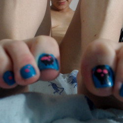 Blue Skull Toes! picset by o0Pepper0o avaliable on ManyVids!