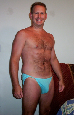 realundiemen:  Dad in his string bikini undies…..