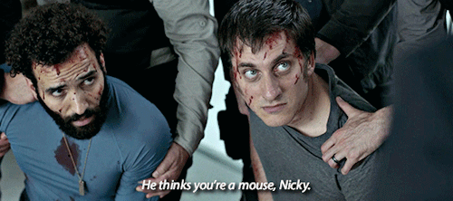 chaserandseeker:He thinks you’re a mouse, Nicky.The Old Guard