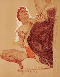 Otto Greiner, Studie zu dem Gemälde “Odysseus und die Sirenen”,