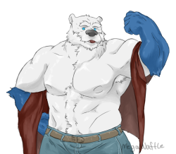 johnny-and-stuff-deactivated201:  white n blue bear - by MegaWaffle