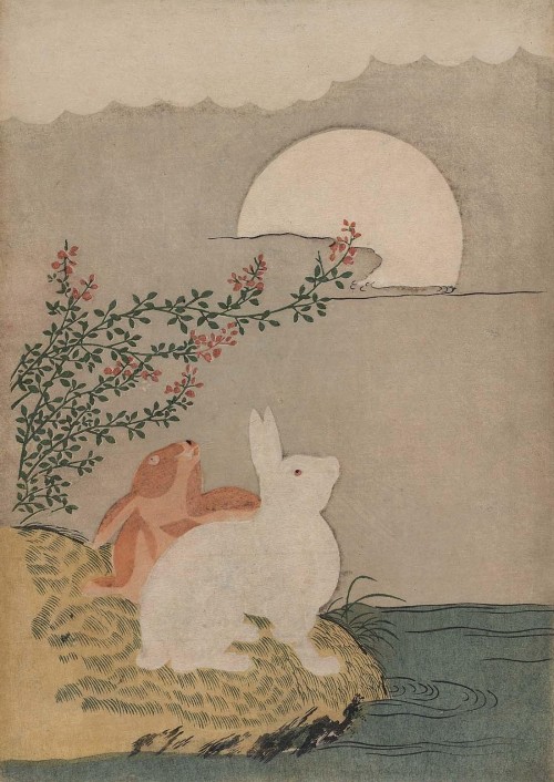 the-evil-clergyman:  Hares and Autumn Full Moon attributed to