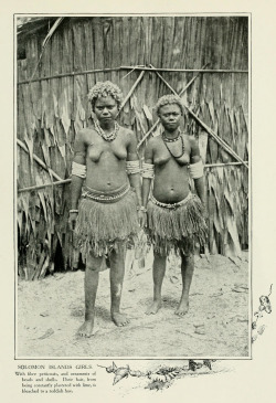 Melanesian woman, from Women of All Nations: A Record of Their Characteristics, Habits, Manners, Customs, and Influence, 1908. Via Internet Archive.