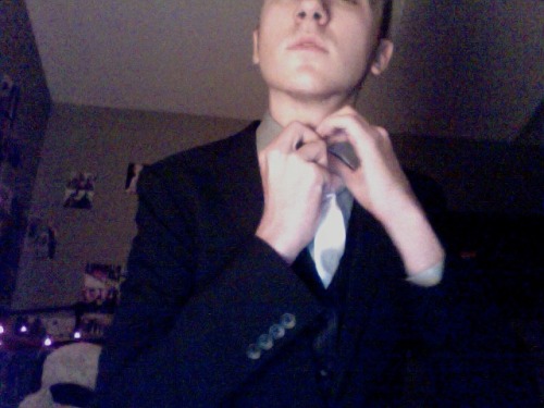 sirjocktrainer2:  tuxedrone:  He didnt know it was a uniform…until it took control.  Very nice set boy  Jacob had recieved the 3 piece suit in the mail from a fan. He got a huge thrill from both being bought gifts from online strangers, and being told
