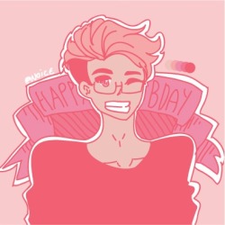smhsenpai:  some art i did for mark’s birthday!!! it’s not that good but it got done lol 